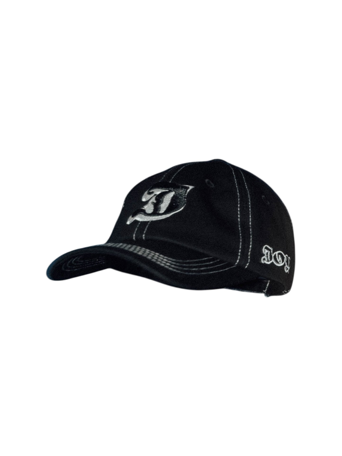 Contrast Stitching Cap - Black