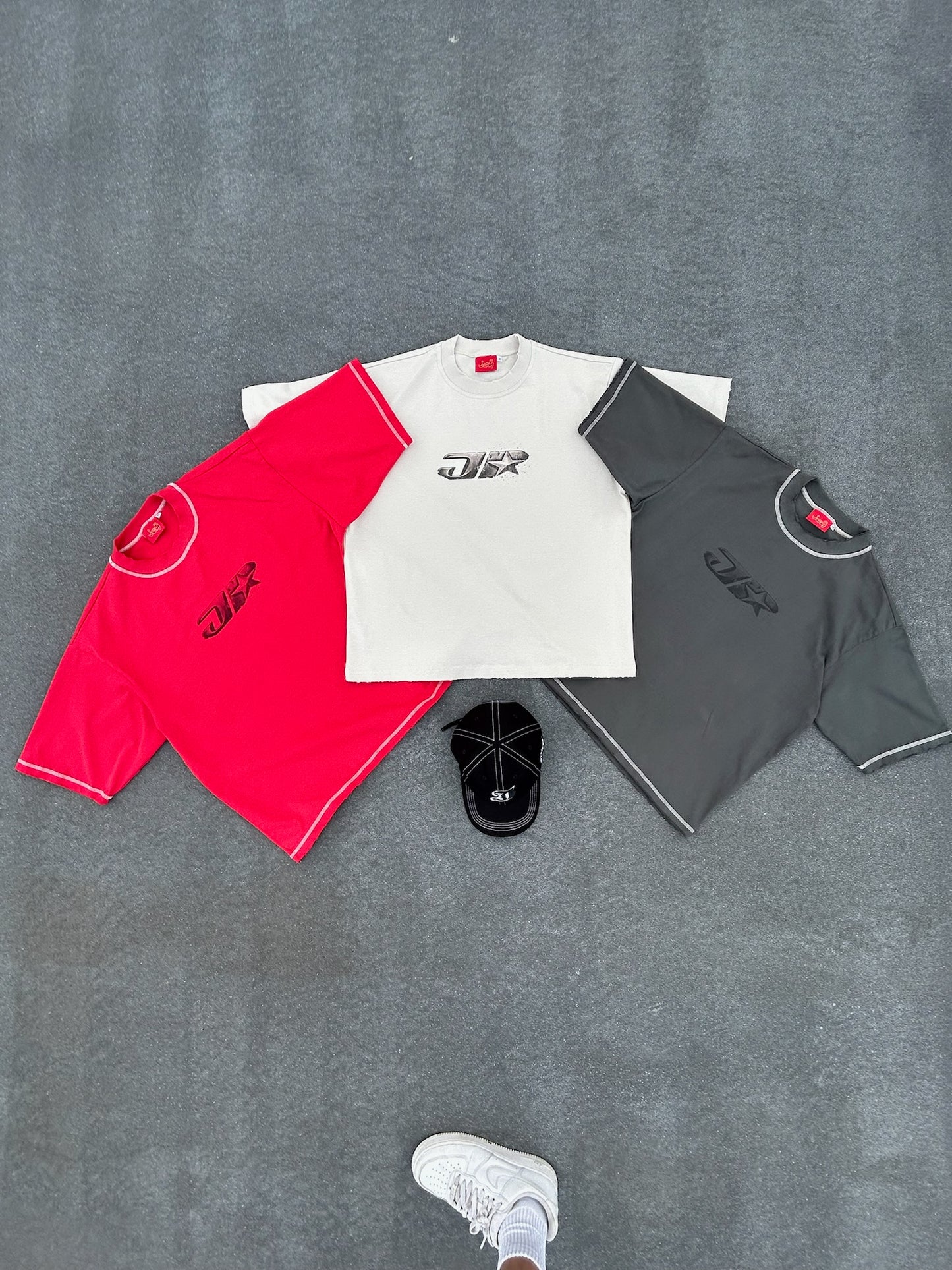 Distressed JP T - RED