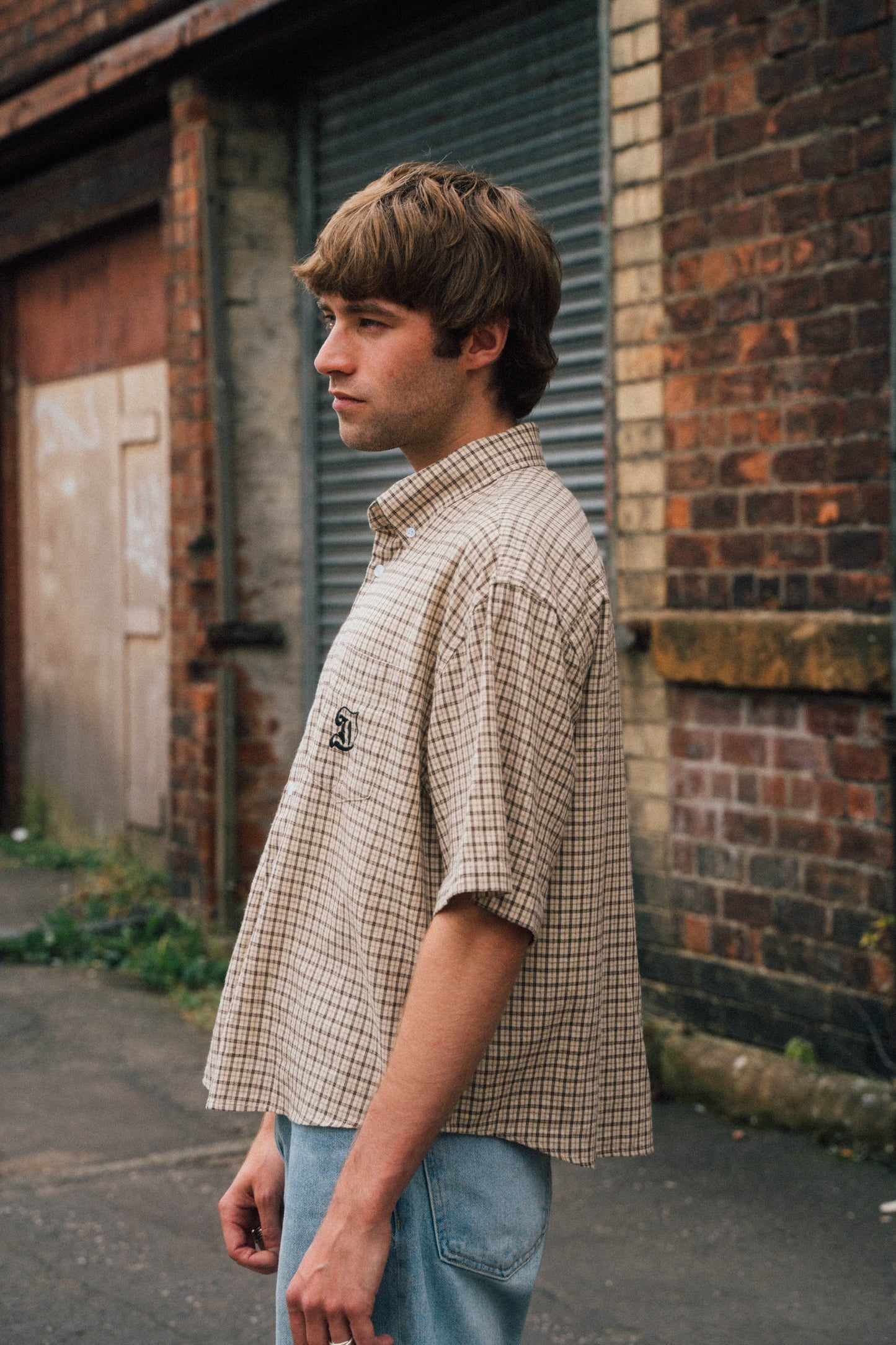 Cropped Checkered Shirt