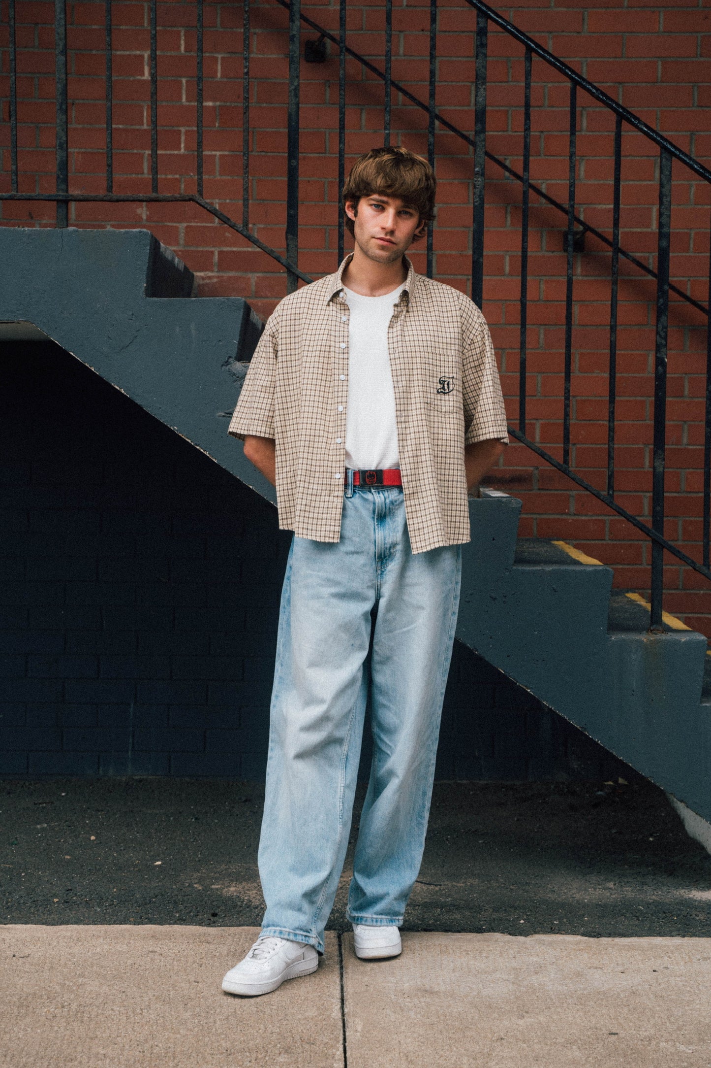 Cropped Checkered Shirt