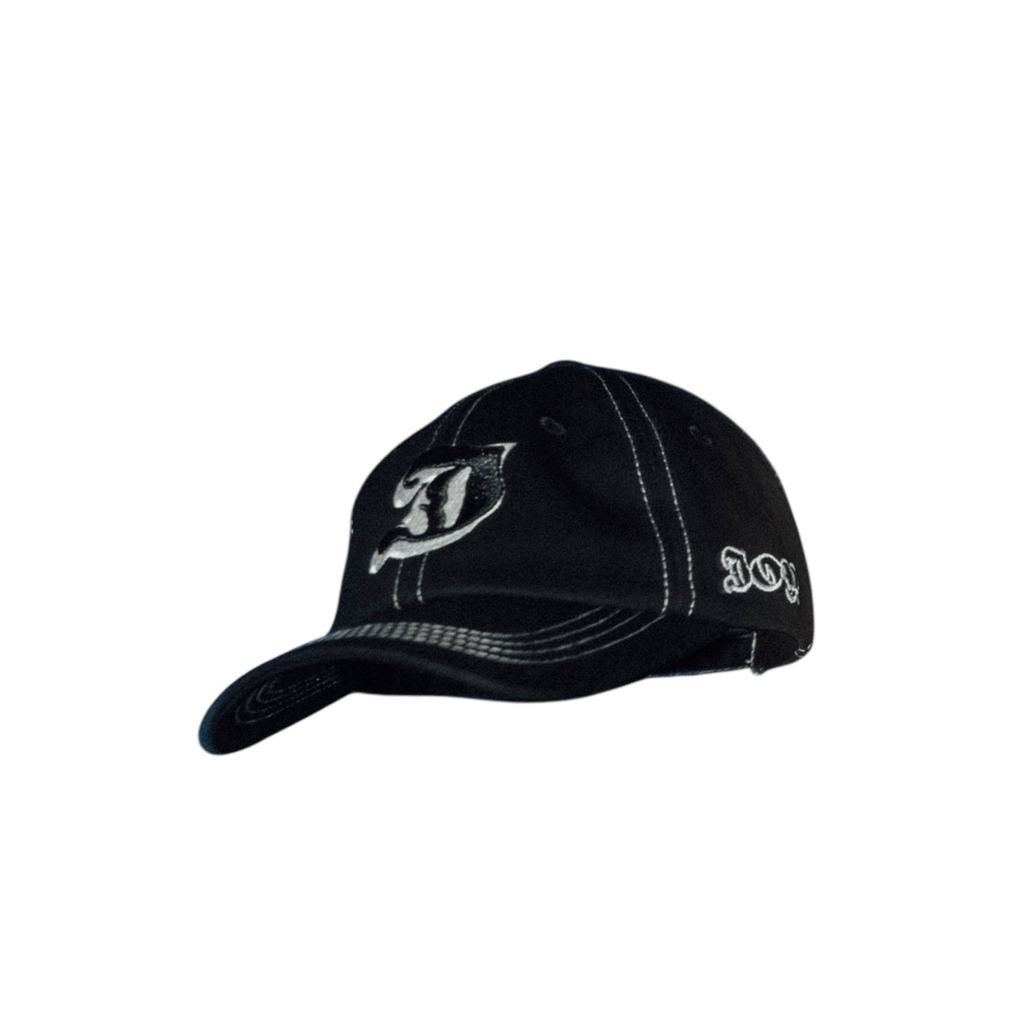 Contrast Stitching Cap - Black
